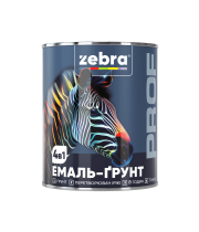 Емаль-грунт Zebra Prof 4в1 090Р, чорний , 2,5 кг
