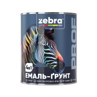Емаль-грунт Zebra Prof 4в1 090Р, чорний , 2,5 кг