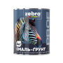 Емаль-грунт Zebra Prof 4в1 090Р, чорний , 2,5 кг