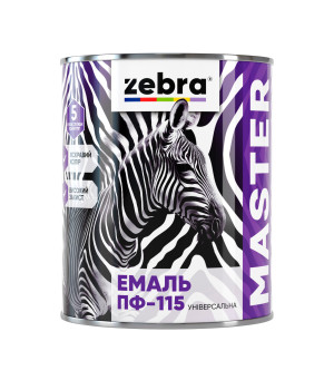  Емаль ZEBRA MASTER ПФ-115 УНІВЕРСАЛЬНА М12 білий 2,6кг  