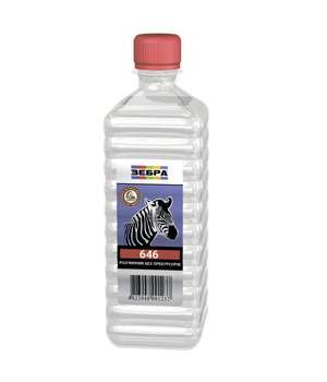  Розчинник 646 без прекусорів ZEBRA 0,4 л (0,35кг)