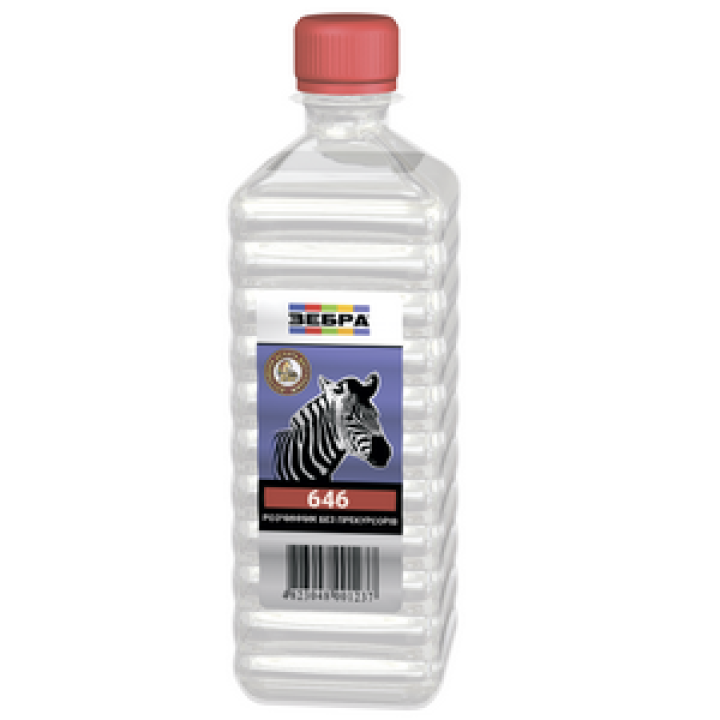  Розчинник 646 без прекусорів ZEBRA 0,4 л (0,35кг)