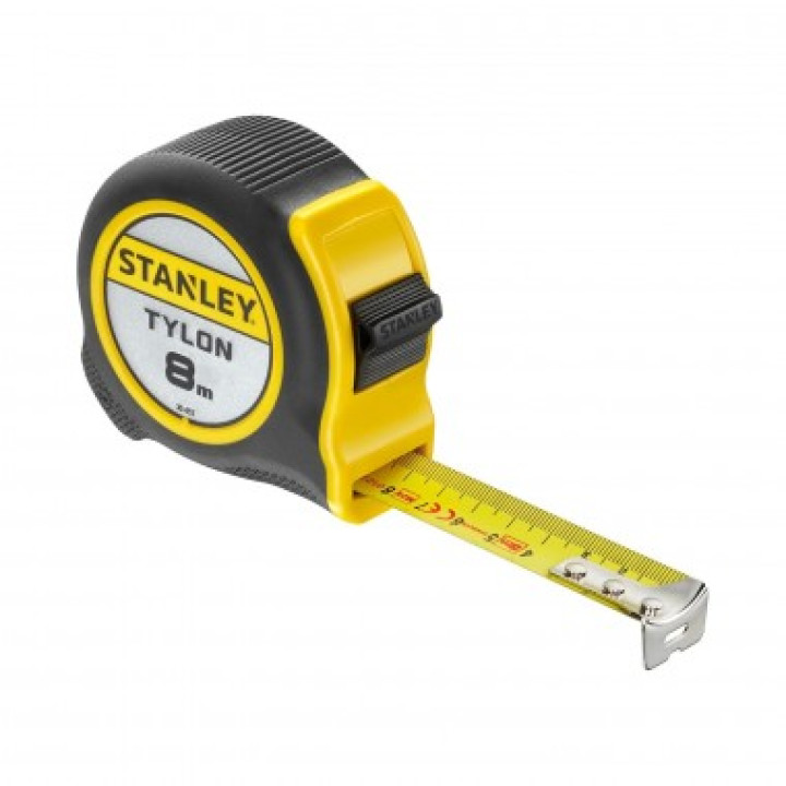 Рулетка STANLEY "TYLON™, 8мх25 мм, в пластиковому корпусі.030-657