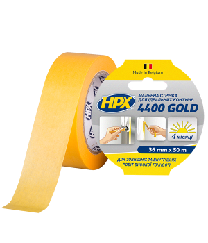 Стрічка малярна HPX4400  HPX FP3850 100С 36мм х 50м помаранчева   