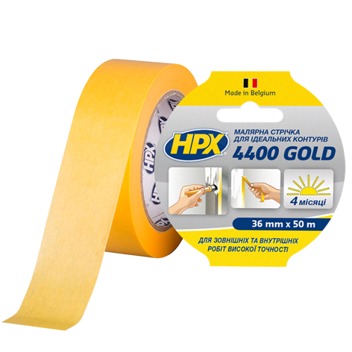 Стрічка малярна HPX4400  HPX FP3850 100С 36мм х 50м помаранчева   