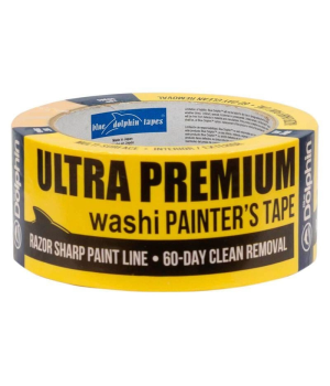 Стрічка малярська (професійний маляр,скотч) Blue Dolphin WASHI ULTRA PREMIUM 25мм*50м помаранчева