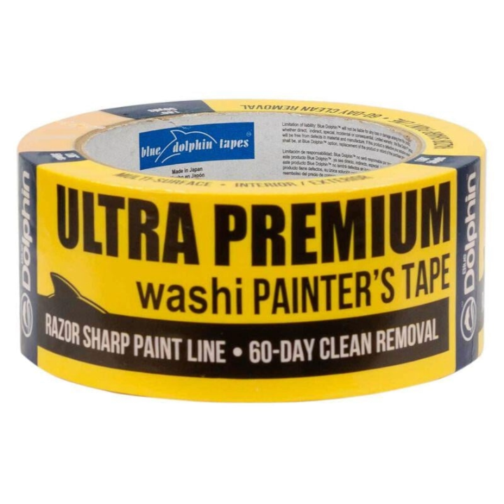Стрічка малярська (професійний маляр,скотч) Blue Dolphin WASHI ULTRA PREMIUM 25мм*50м помаранчева