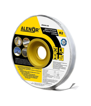  Стрічка бутилкаучукова ALENOR сіра К2 1/15мм 25м