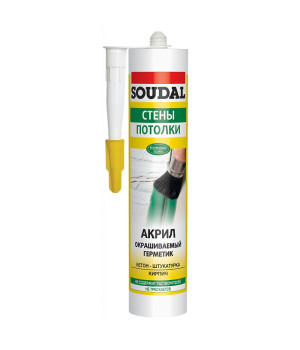Герметик акриловий SOUDAL (280мл/білий)