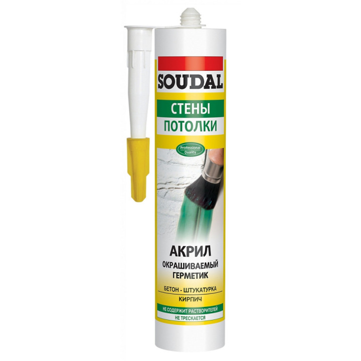 Герметик акриловий SOUDAL (280мл/білий)