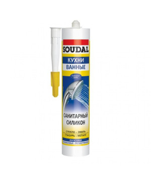 Герметик силіконовий санітарний SOUDAL (280мл/білий)