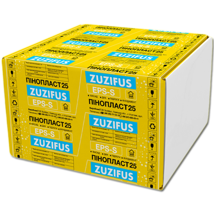 Пінопласт БПінопласт  Zuzifus EPS S  1*1м   7,5кг/м3
