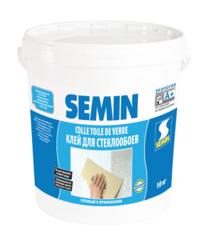 Клей вологостійкий для склополотна та склошпалер Semin COLLE TDV POT 10 кг