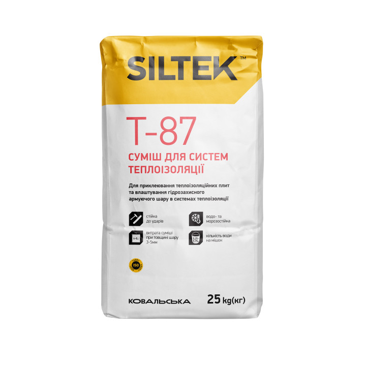 Клей для приклеювання та армування теплоізоляції SILTEK T-87 (25кг)