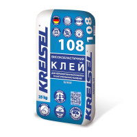 Клей високоеластичний для керамограніту та натурального каменю Kreisel 108 (25 кг)  білий