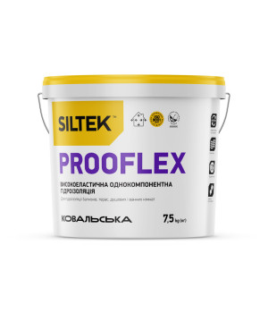 Гідроізоляція високоеластична однокомпонентна Siltek Prooflex 7,5 кг