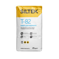 Клей для плитки та виробів з мармуру та природного каменю до 80х80 см SILTEK T-82 White  (25 кг)