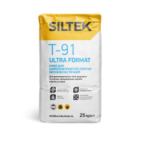  Клей для широкоформатної плитки високоеластичний  SILTEK T-91 ULTRA FORMAT  (25кг)