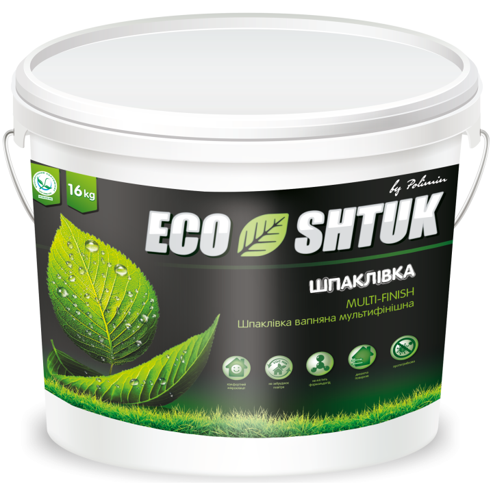  Шпаклівка фінішна готова Полімін EcoShtuk Multi-finish 16кг