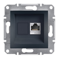 Розетка компютерна Schneider RJ-45 внутр. "ASFORA" антрацит