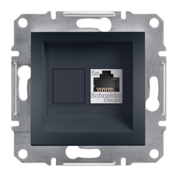 Розетка компютерна Schneider RJ-45 внутр. "ASFORA" антрацит