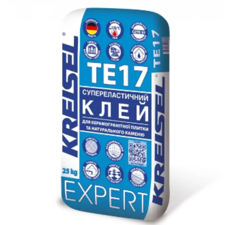 Супер эластичный клей для плитки Kreisel Expert TЕ17 (Крайзель) (25 кг)