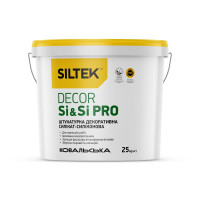 Штукатурка декоративна силікат-силіконова, камінцева SILTEK Decor Si & Si Pro 1,5 мм, база DА (25 кг) 