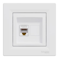 Розетка компютерна Schneider RJ-45 внутр. "ASFORA" біла