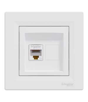 Розетка компютерна Schneider RJ-45 внутр. "ASFORA" біла