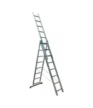 Драбина універсальна WERK LZ3208Q 3*8 сх, довжина 5,1/2,3м, вага 12,1кг