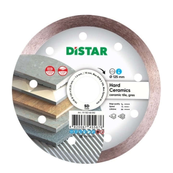 Круг алмазний відрізний Distar 1A1R 125x1,4/10x22,23 Hard Ceramics