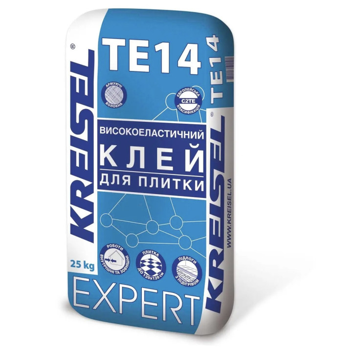 Клей для плитки високоеластичний Kreisel Expert  TE14 (Крайзель104) (25 кг)