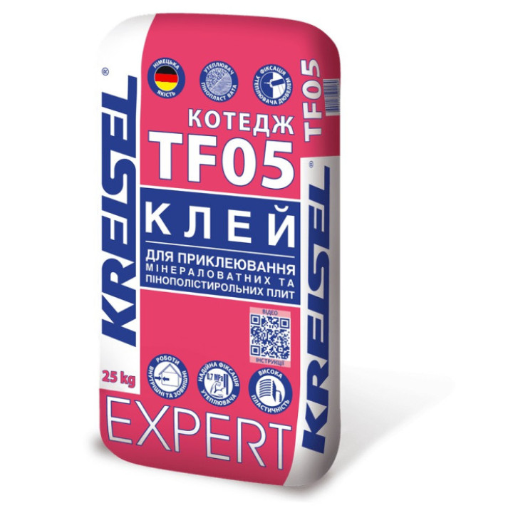 Суміш для приклеювання мінераловатних та пінополістирольних плит Kreisel Expert TF05 (Крайзель 205) (25 кг)